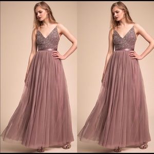 BHLDN Avery Violet Gray Dress